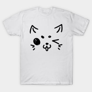 Meow Simple Cat Face T-Shirt